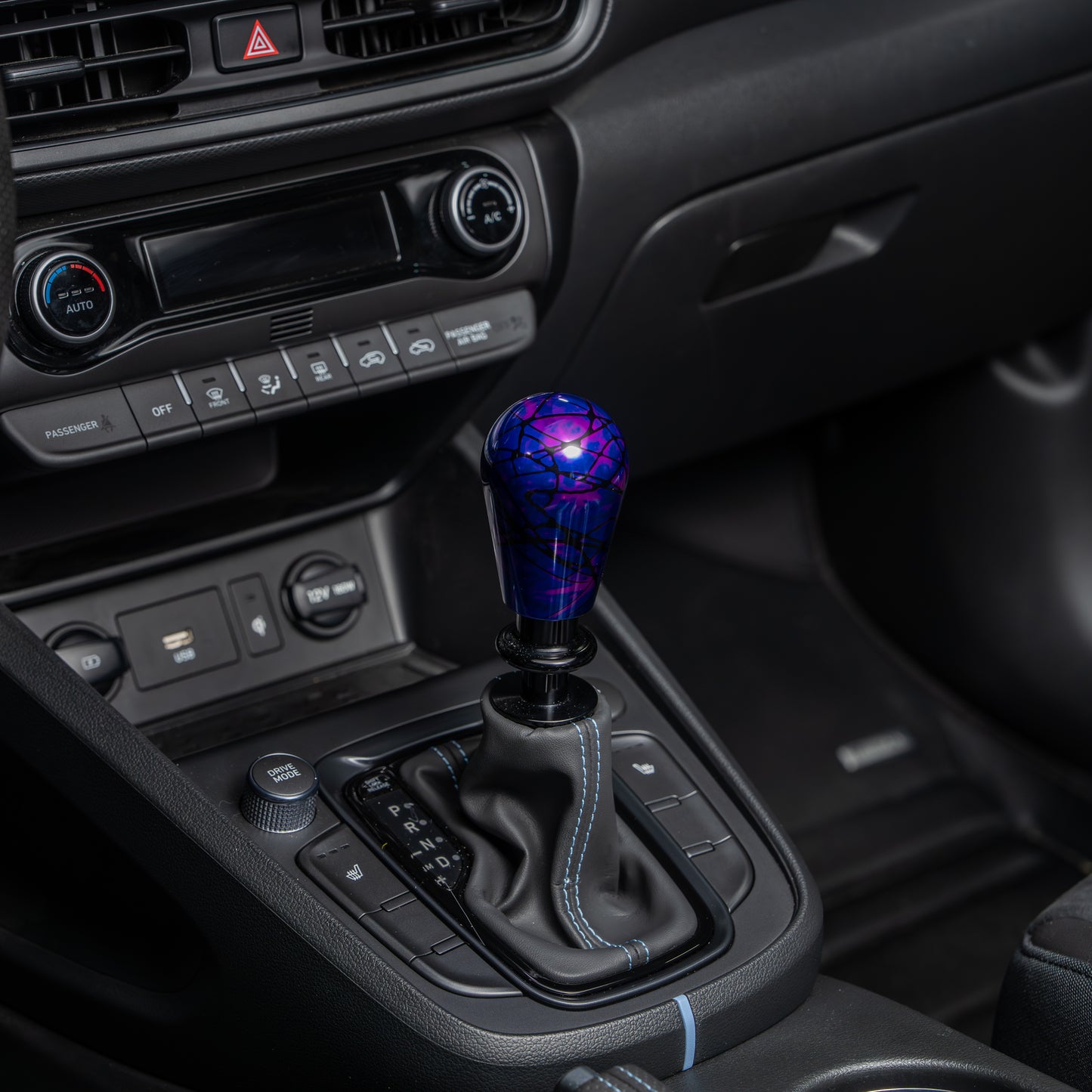 Billetworkz Automatic Shifter - Nebula w/ Black Splash - Fits Hyundai Veloster N / Elantra N / Kona N (2019+)