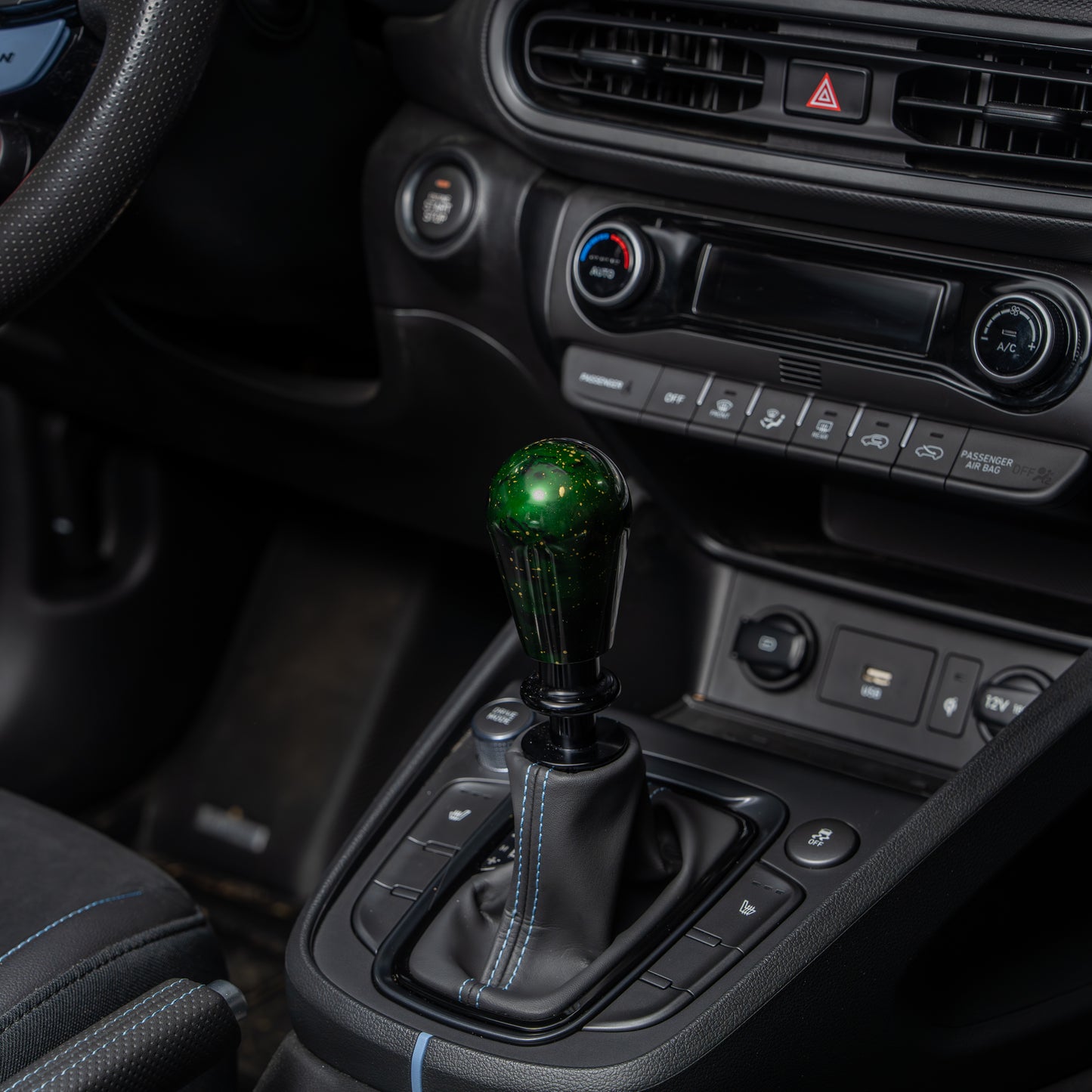 Billetworkz Automatic Shifter - Green Cosmic Space - Fits Hyundai Veloster N / Elantra N / Kona N (2019+)