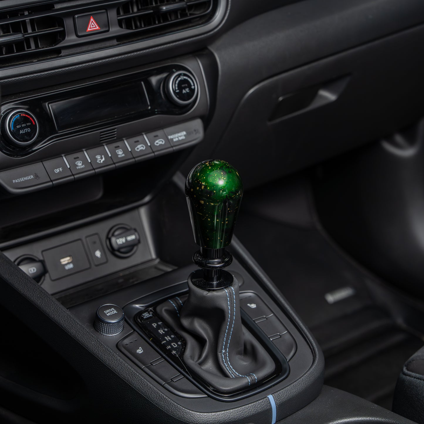 Billetworkz Automatic Shifter - Green Cosmic Space - Fits Hyundai Veloster N / Elantra N / Kona N (2019+)