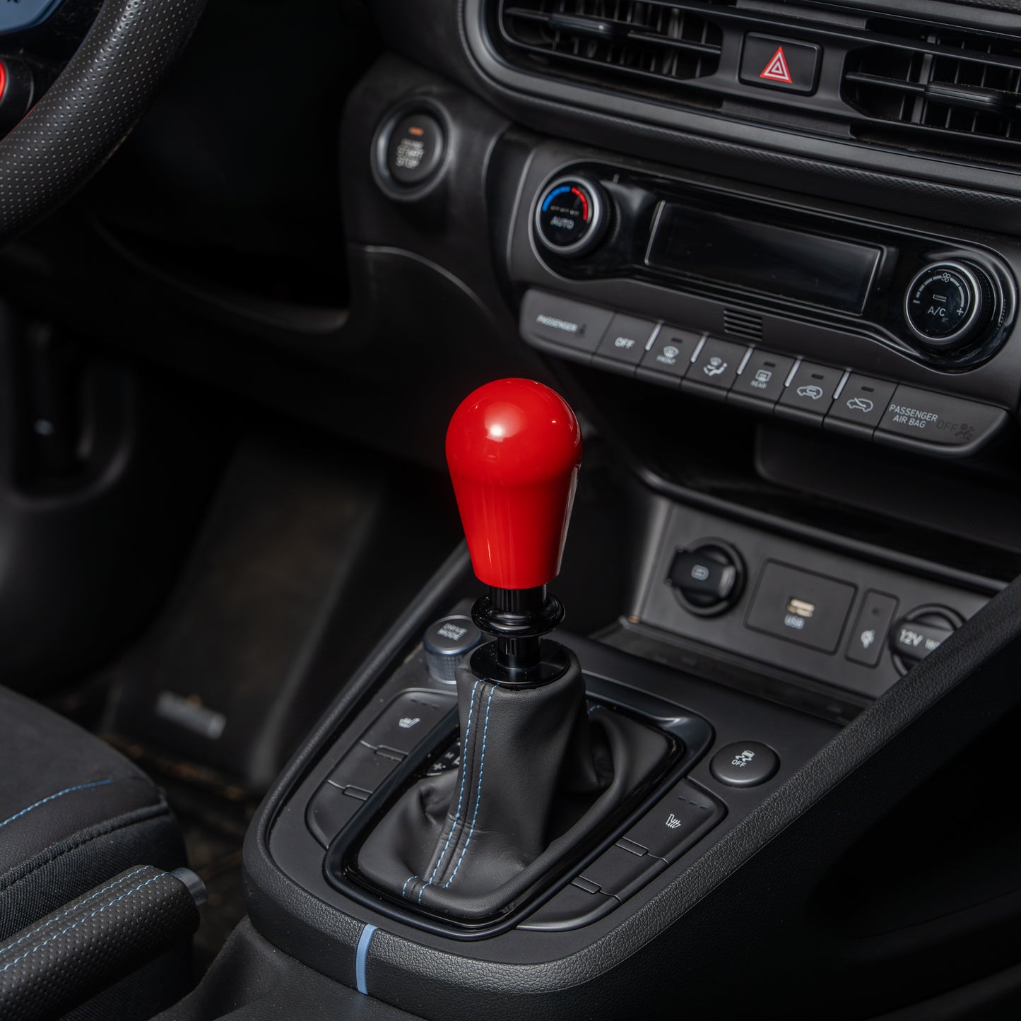 Billetworkz Automatic Shifter - Gloss Red - Fits Hyundai Veloster N / Elantra N / Kona N (2019+)
