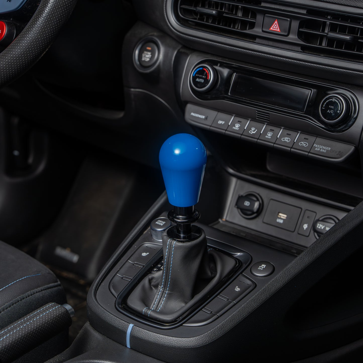 Billetworkz Automatic Shifter - Grabber Blue - Fits Hyundai Veloster N / Elantra N / Kona N (2019+)