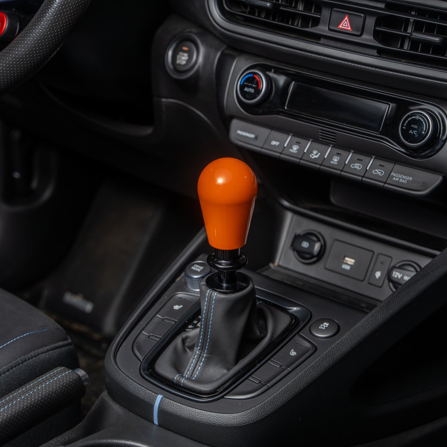 Billetworkz Automatic Shifter - Gloss Orange - Fits Hyundai Veloster N / Elantra N / Kona N (2019+)