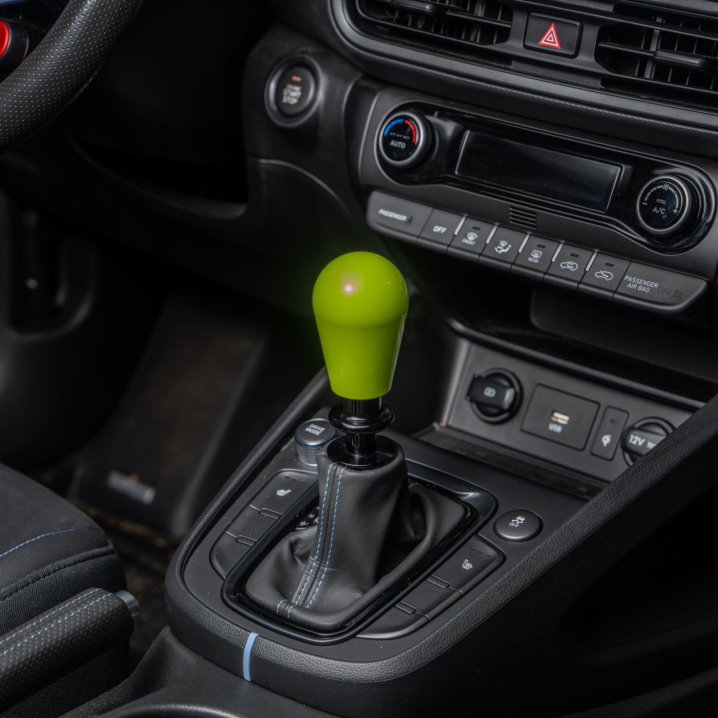 Billetworkz Automatic Shifter - Neon Yellow - Fits Hyundai Veloster N / Elantra N / Kona N (2019+)