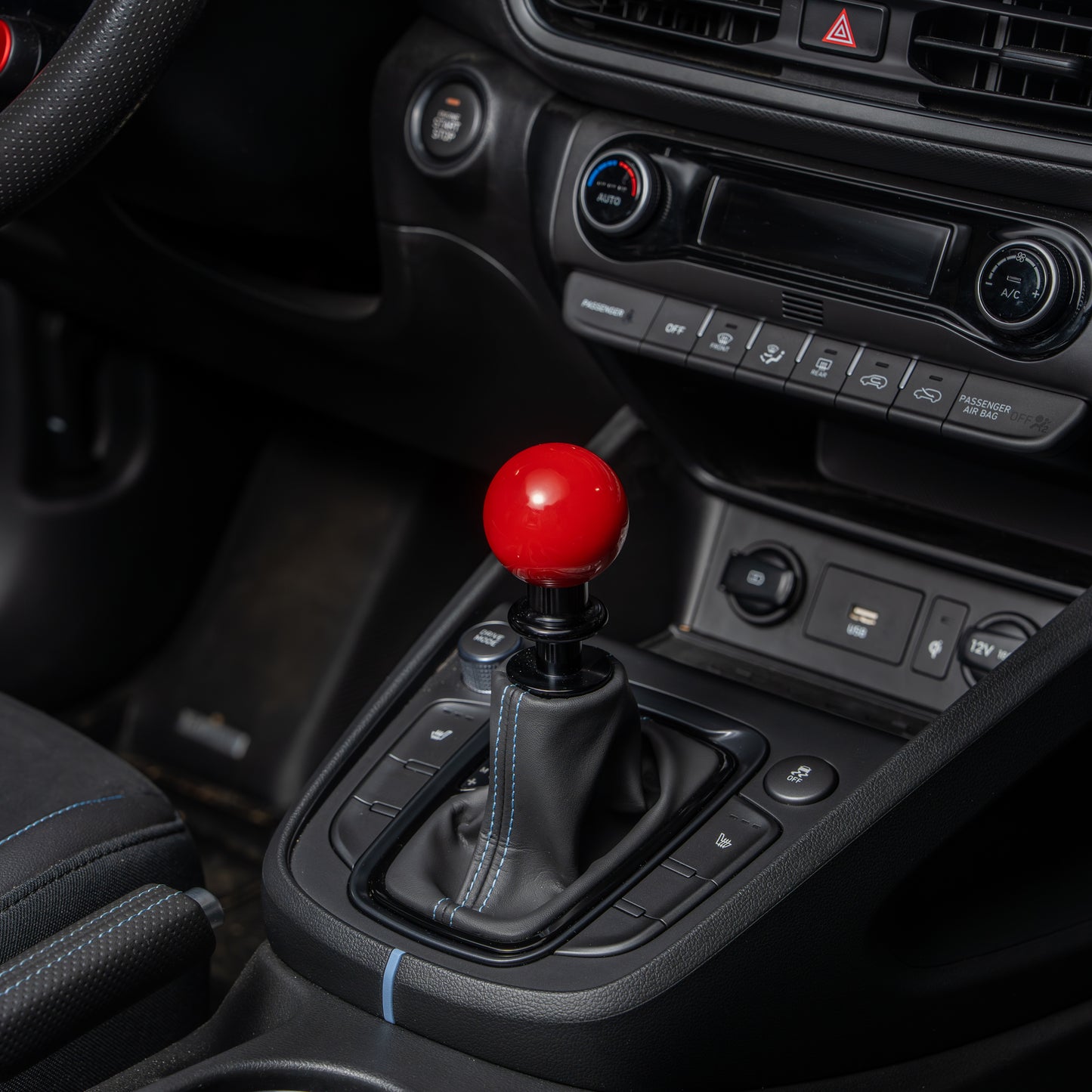 Billetworkz Automatic Shifter - Gloss Red - Fits Hyundai Veloster N / Elantra N / Kona N (2019+)