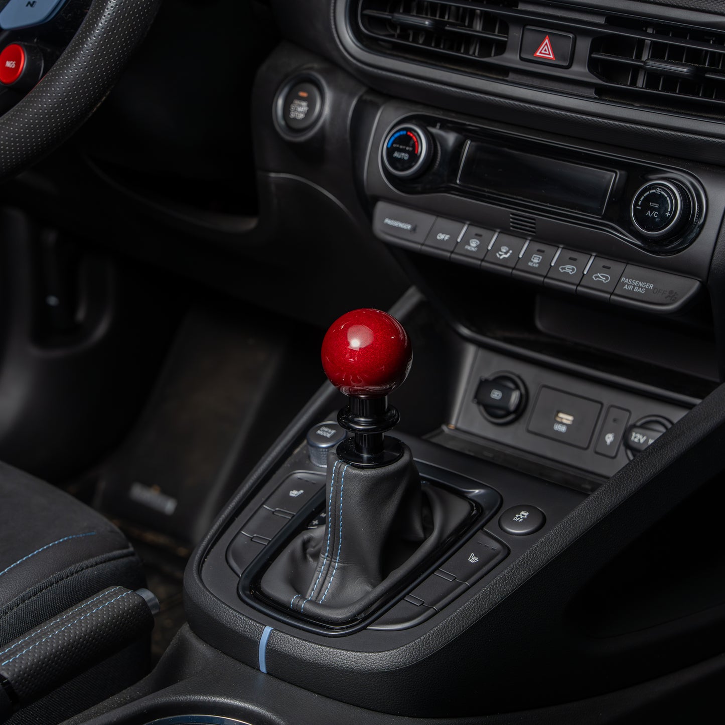 Billetworkz Automatic Shifter - Candy Red - Fits Hyundai Veloster N / Elantra N / Kona N (2019+)