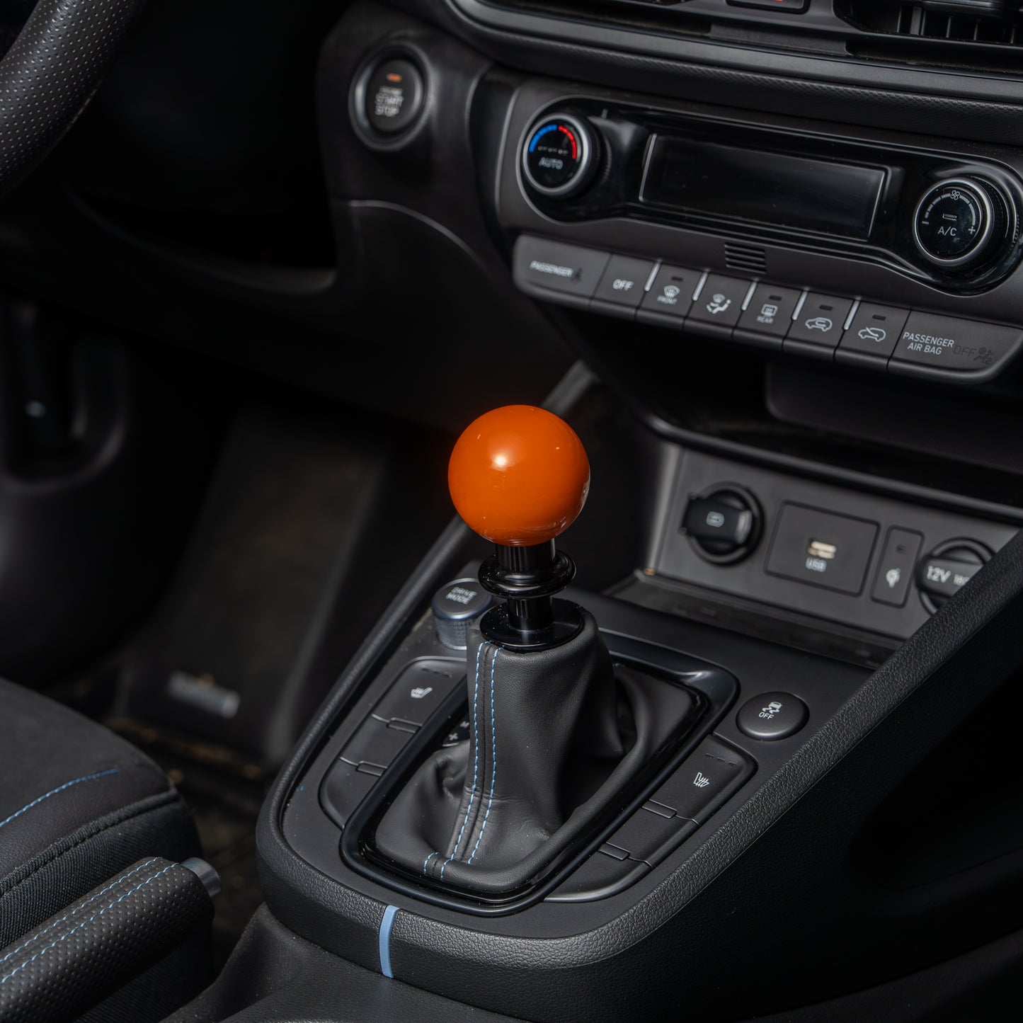 Billetworkz Automatic Shifter - Gloss Orange - Fits Hyundai Veloster N / Elantra N / Kona N (2019+)