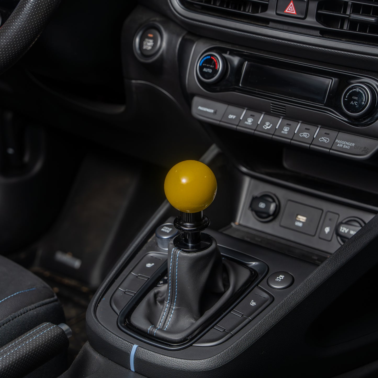 Billetworkz Automatic Shifter - Gloss Yellow - Fits Hyundai Veloster N / Elantra N / Kona N (2019+)