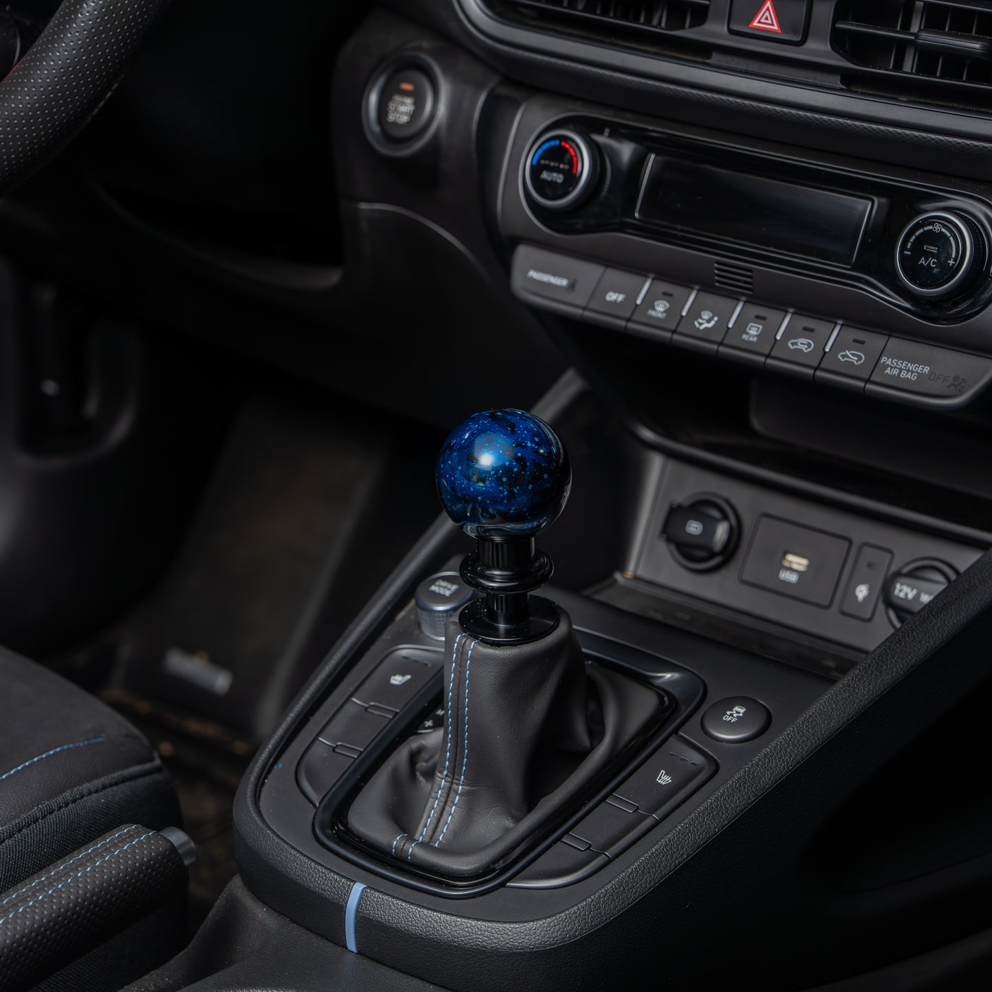Billetworkz Automatic Shifter - Blue Cosmic Space - Fits Hyundai Veloster N / Elantra N / Kona N (2019+)