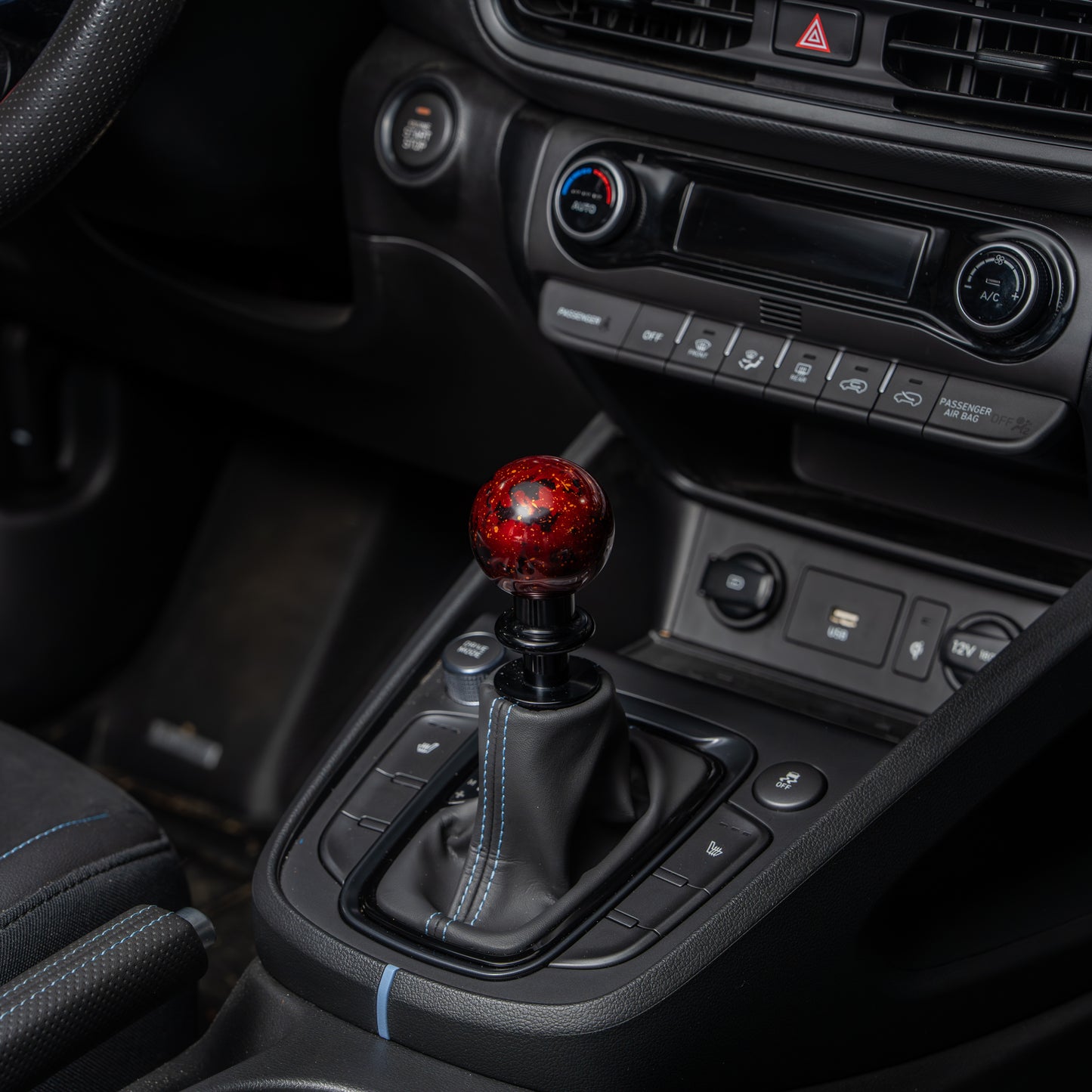 Billetworkz Automatic Shifter - Red Cosmic Space - Fits Hyundai Veloster N / Elantra N / Kona N (2019+)