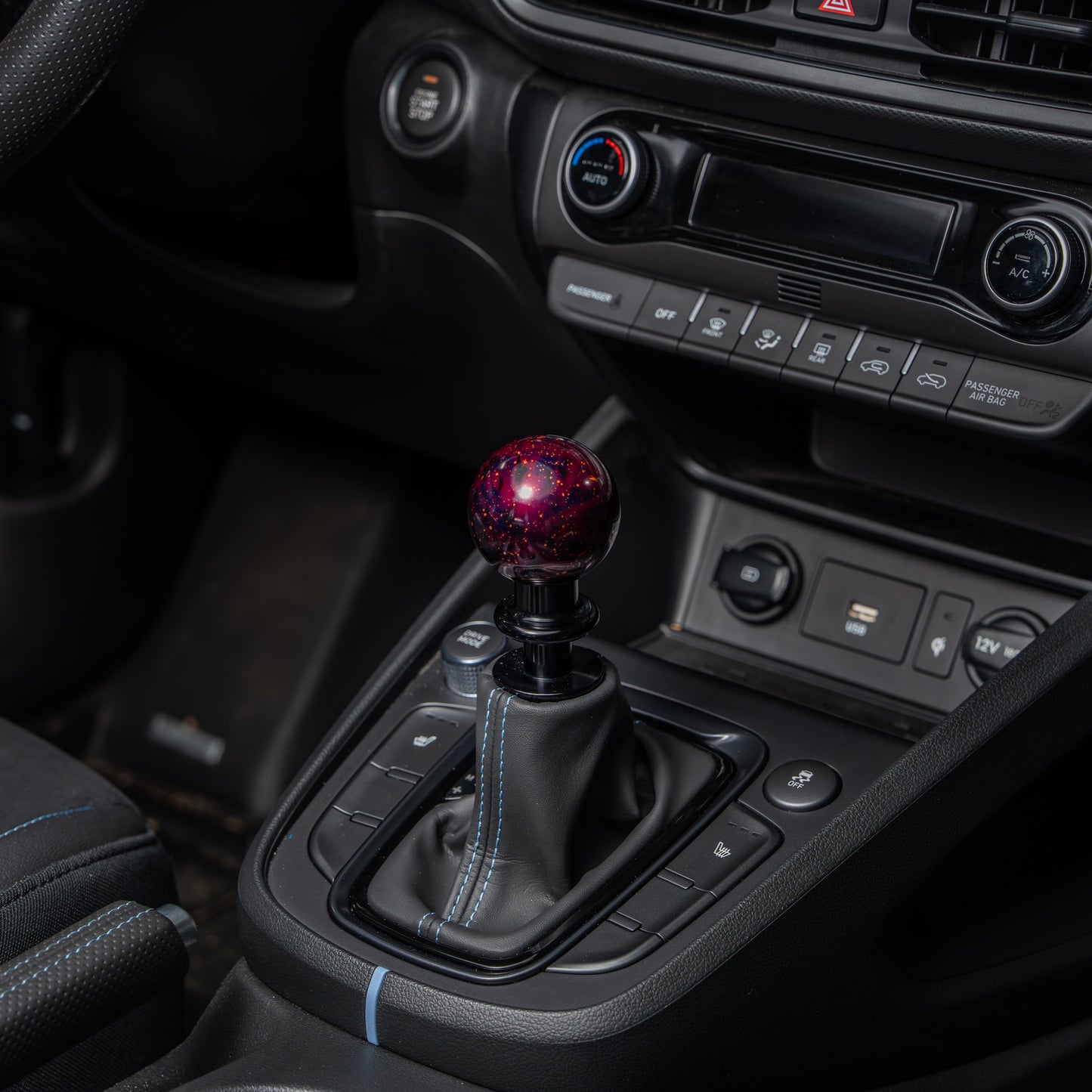 Billetworkz Automatic Shifter - Purple Cosmic Space - Fits Hyundai Veloster N / Elantra N / Kona N (2019+)
