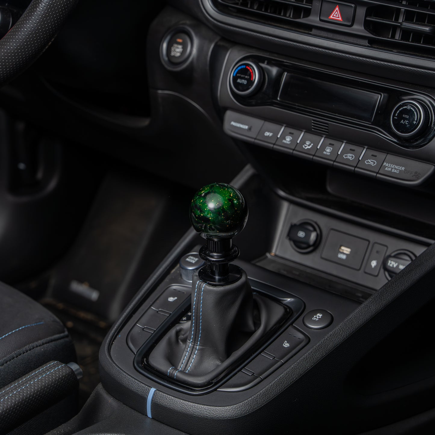 Billetworkz Automatic Shifter - Green Cosmic Space - Fits Hyundai Veloster N / Elantra N / Kona N (2019+)