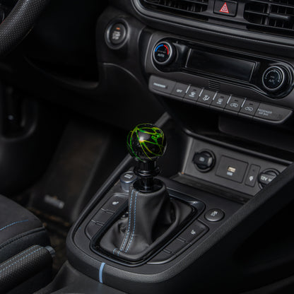 Billetworkz Automatic Shifter - Black w/ Toxic Splash - Fits Hyundai Veloster N / Elantra N / Kona N (2019+)