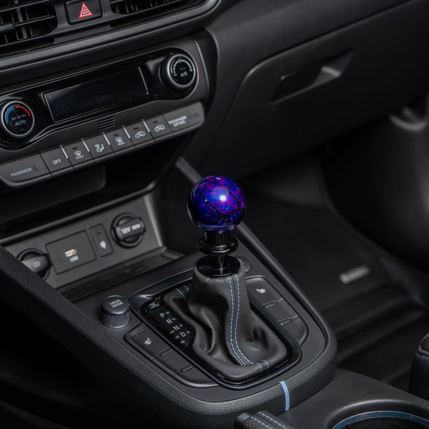 Billetworkz Automatic Shifter - Nebula w/ Black Splash - Fits Hyundai Veloster N / Elantra N / Kona N (2019+)