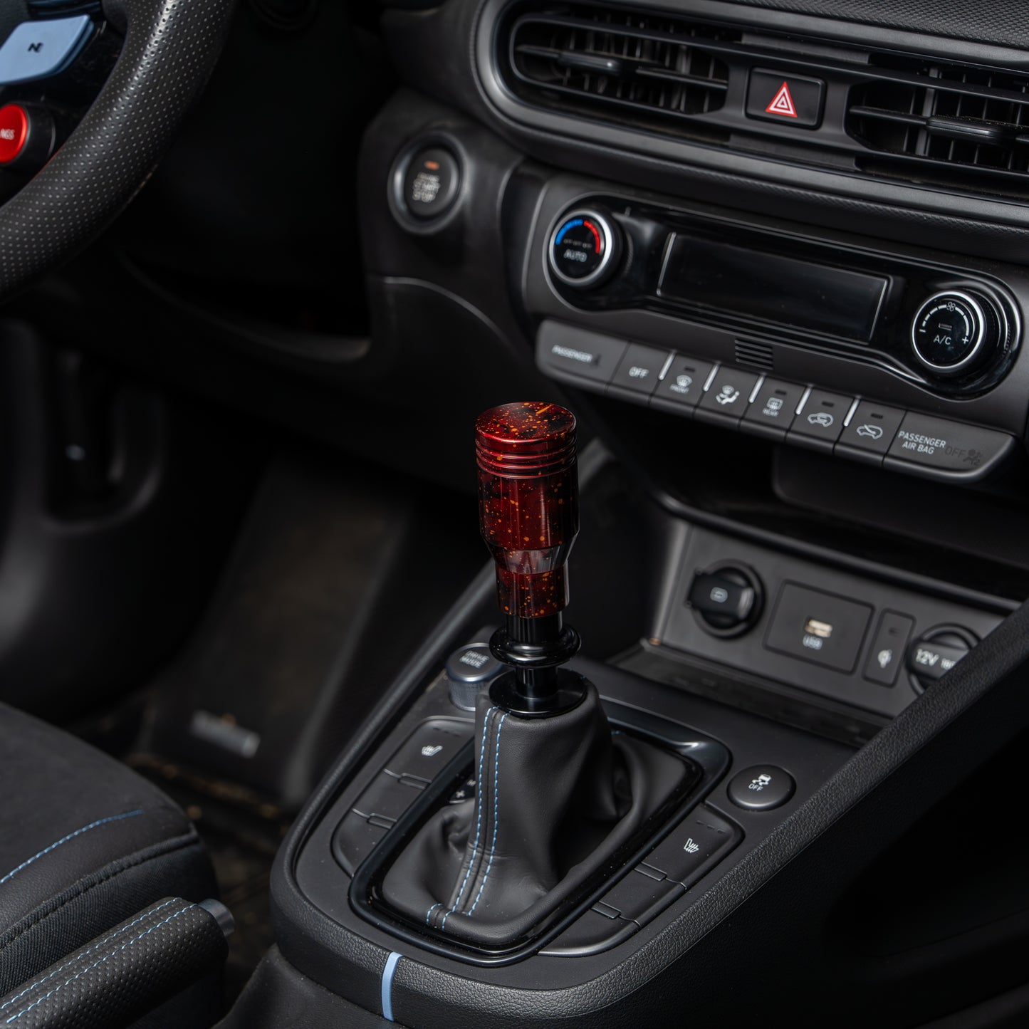 Billetworkz Automatic Shifter - Red Cosmic Space - Fits Hyundai Veloster N / Elantra N / Kona N (2019+)