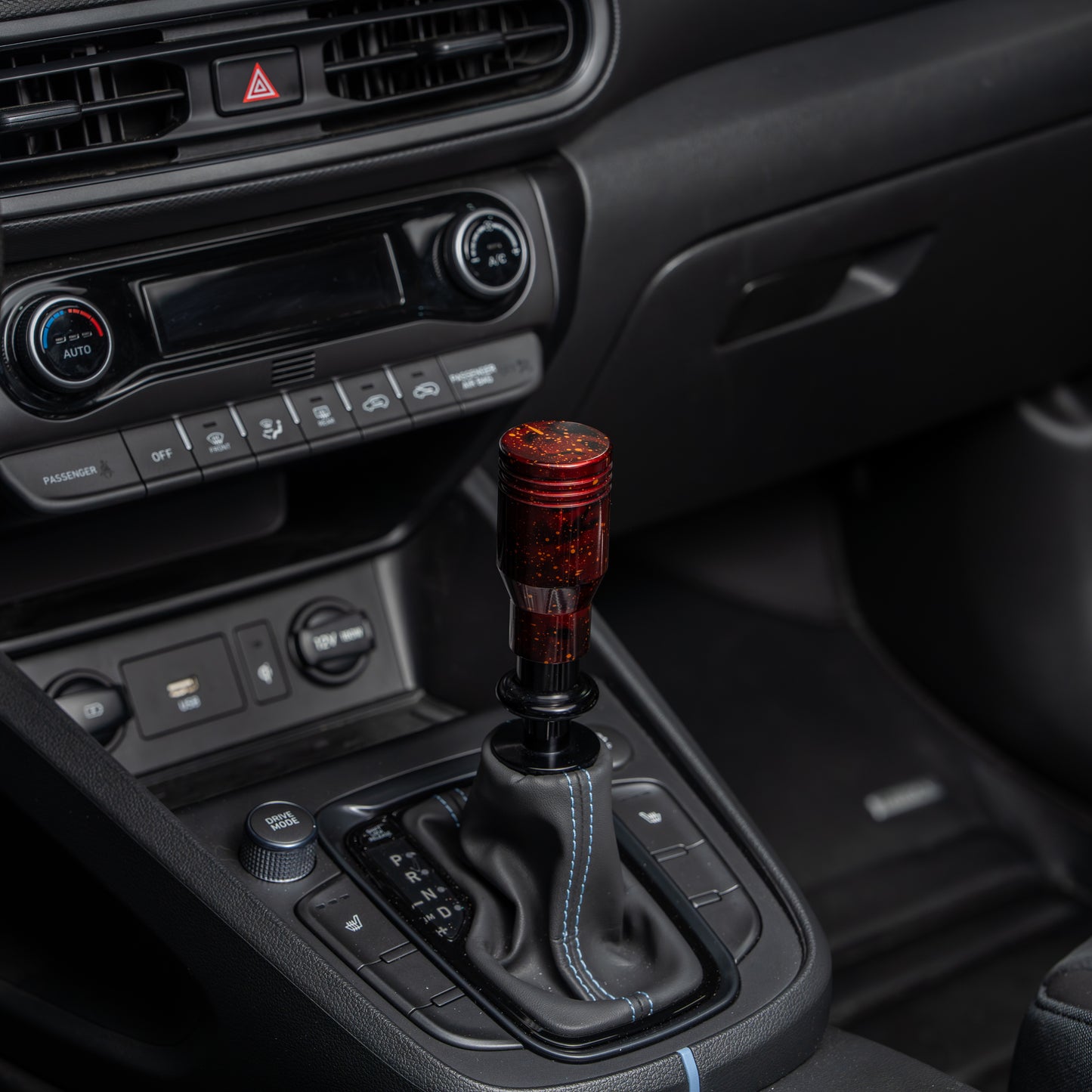 Billetworkz Automatic Shifter - Red Cosmic Space - Fits Hyundai Veloster N / Elantra N / Kona N (2019+)
