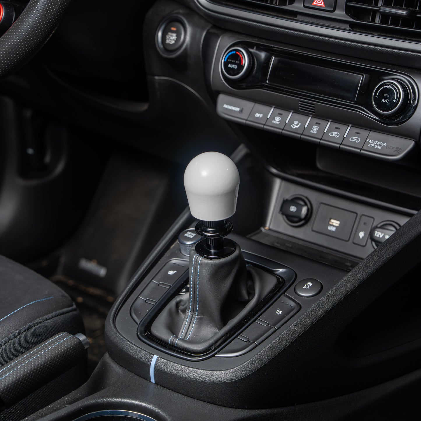 Billetworkz Automatic Shifter - Gloss White - Fits Hyundai Veloster N / Elantra N / Kona N (2019+)