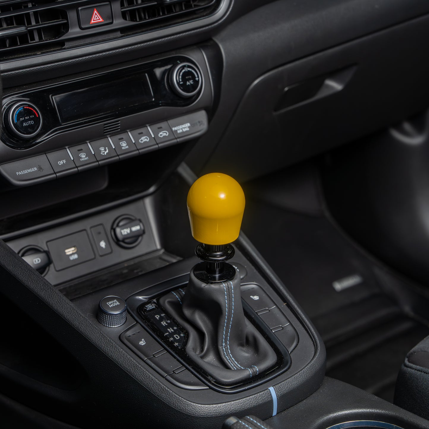 Billetworkz Automatic Shifter - Gloss Yellow - Fits Hyundai Veloster N / Elantra N / Kona N (2019+)