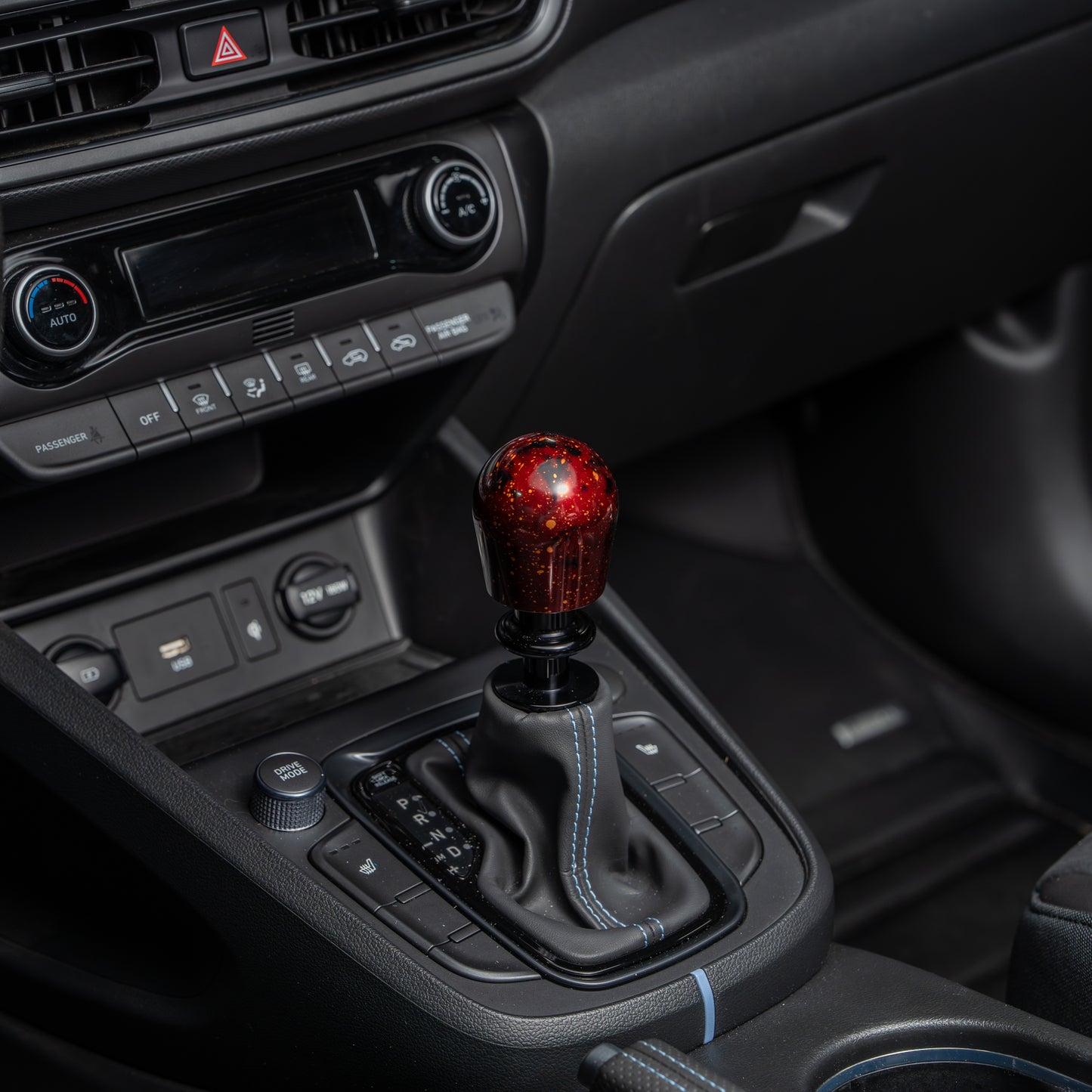 Billetworkz Automatic Shifter - Red Cosmic Space - Fits Hyundai Veloster N / Elantra N / Kona N (2019+)