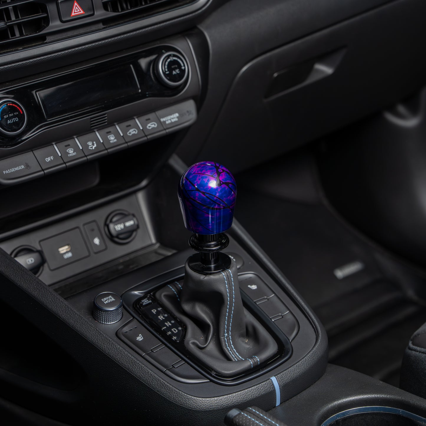 Billetworkz Automatic Shifter - Nebula w/ Black Splash - Fits Hyundai Veloster N / Elantra N / Kona N (2019+)