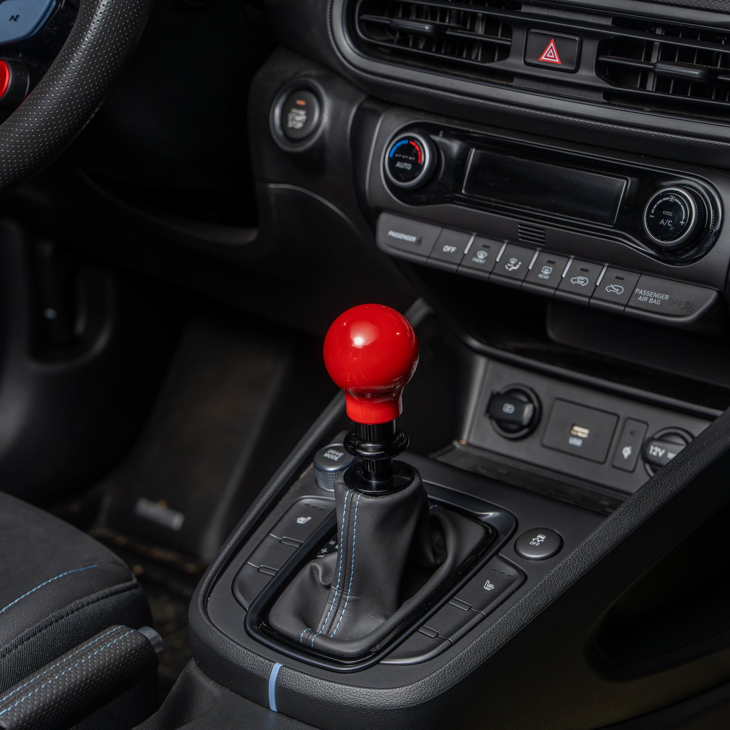 Billetworkz Automatic Shifter - Gloss Red - Fits Hyundai Veloster N / Elantra N / Kona N (2019+)