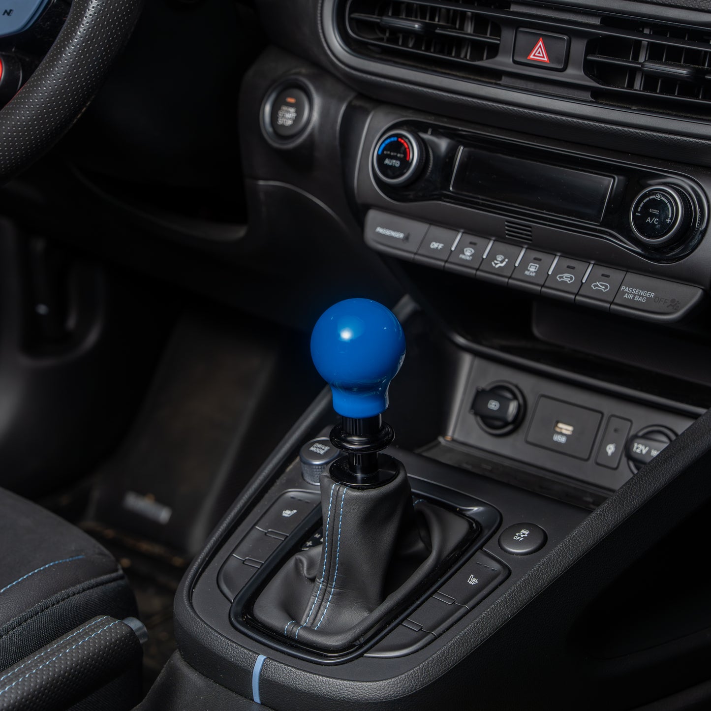 Billetworkz Automatic Shifter - Grabber Blue - Fits Hyundai Veloster N / Elantra N / Kona N (2019+)