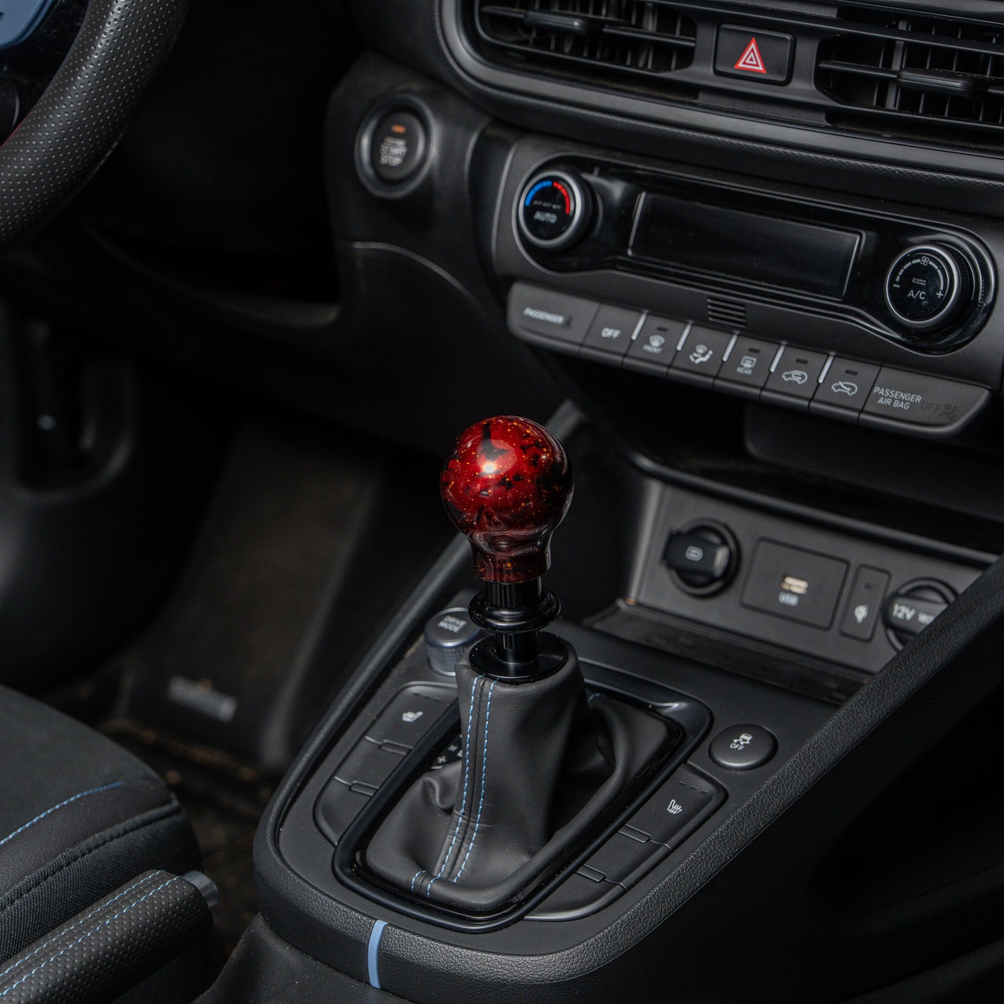 Billetworkz Automatic Shifter - Red Cosmic Space - Fits Hyundai Veloster N / Elantra N / Kona N (2019+)