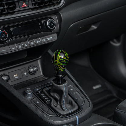 Billetworkz Automatic Shifter - Black w/ Toxic Splash - Fits Hyundai Veloster N / Elantra N / Kona N (2019+)