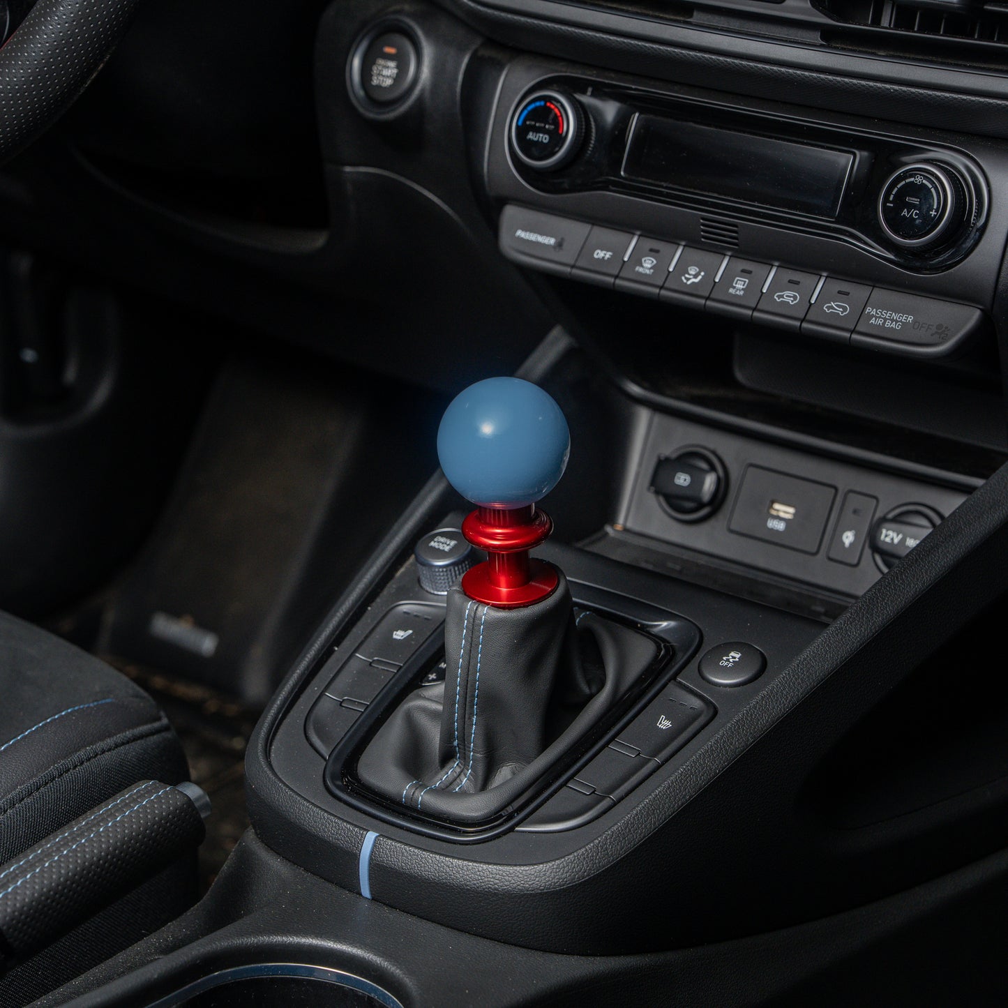 Billetworkz Automatic Shifter - Performance Blue - Fits Hyundai Veloster N / Elantra N / Kona N (2019+)