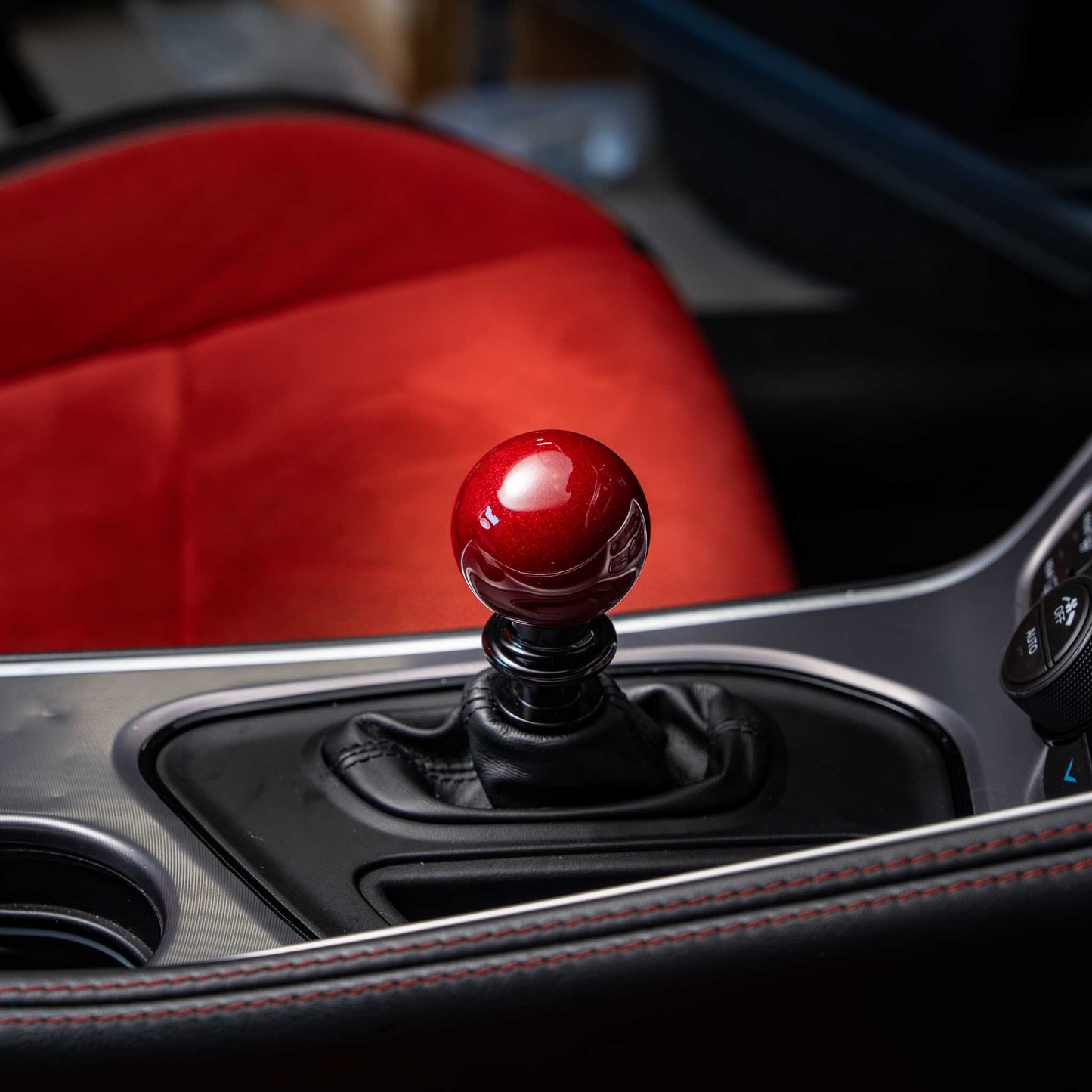 Billetworkz Automatic Shifter - Candy Red - Fits Dodge Challenger / Charger (2015-2023)