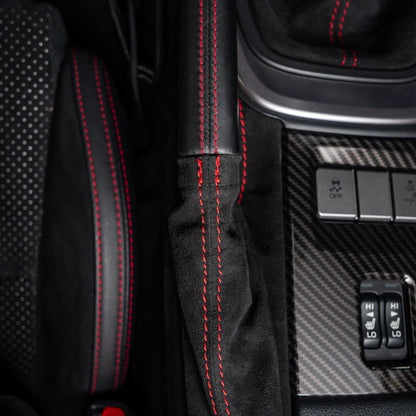 Billetworkz Alcantara Kit (Pro): Shift Boot, E-Brake Boot Kit and Door Pull Straps (1 Set) – Subaru BRZ/Toyota GR86 2022+ (Manual)