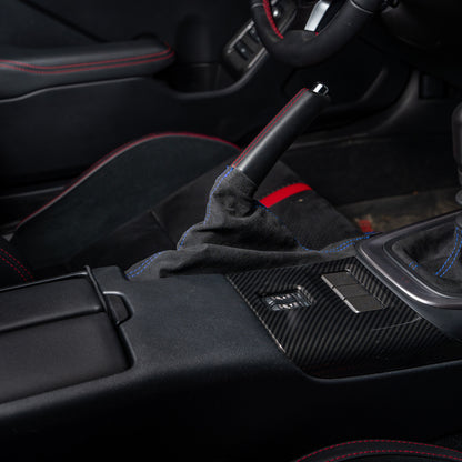 Billetworkz Alcantara Kit (Pro): Shift Boot, E-Brake Boot Kit and Door Pull Straps (1 Set) – Subaru BRZ/Toyota GR86 2022+ (Manual)