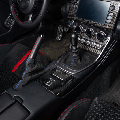 Billetworkz Alcantara Kit (Pro): Shift Boot, E-Brake Boot Kit and Door Pull Straps (1 Set) – Subaru BRZ/Toyota GR86 2022+ (Manual)