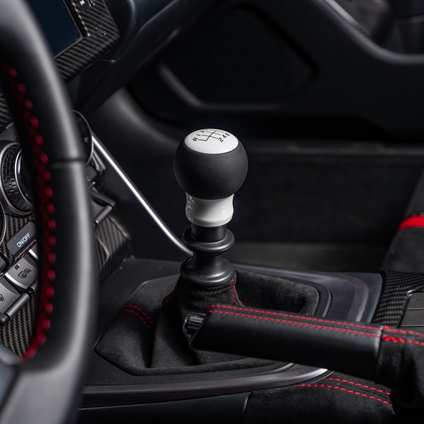 Billetworkz Alcantara Kit (Ultimate): Shift Knob, Shift Boot, E-Brake Boot Kit, and Door Pull Straps (1 Set) - Subaru BRZ/Toyota GR86 2022+ (Manual)