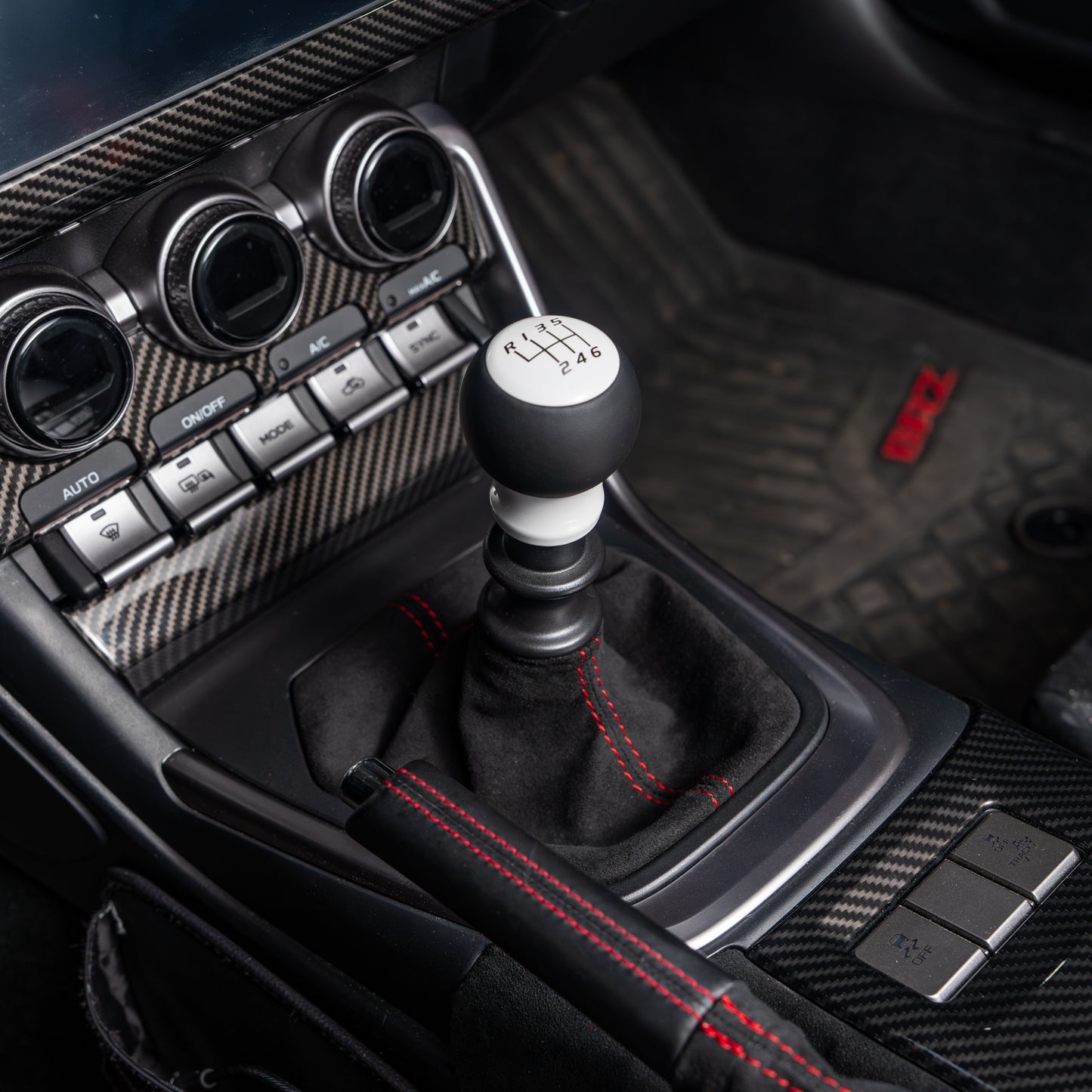 Billetworkz Alcantara Kit (Ultimate): Shift Knob, Shift Boot, E-Brake Boot Kit, and Door Pull Straps (1 Set) - Subaru BRZ/Toyota GR86 2022+ (Manual)