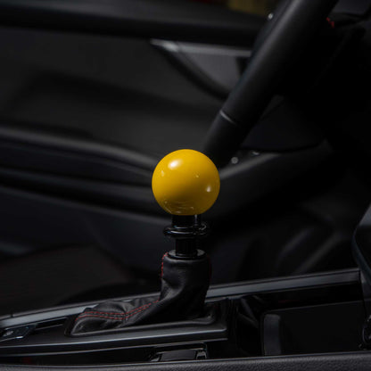 Billetworkz Automatic Shifter - Gloss Yellow - Fits Subaru CVT: WRX (15–21), Crosstrek (13–23), Forester (14–18), Impreza (12–23), Legacy/Outback (10–14)
