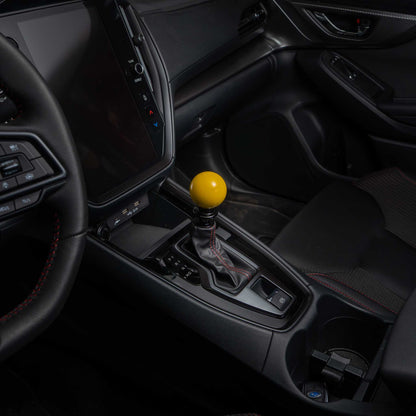 Billetworkz Automatic Shifter - Gloss Yellow - Fits Subaru CVT: WRX (2022+), Crosstrek (2024+), Forester (2025+), Impreza (2024+), Legacy/Outback (2015+)