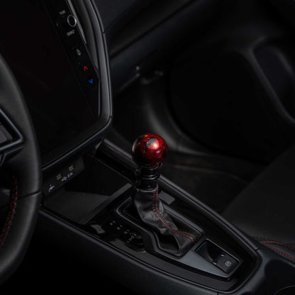 Billetworkz Automatic Shifter - Red Cosmic Space - Fits Subaru CVT: WRX (15–21), Crosstrek (13–23), Forester (14–18), Impreza (12–23), Legacy/Outback (10–14)