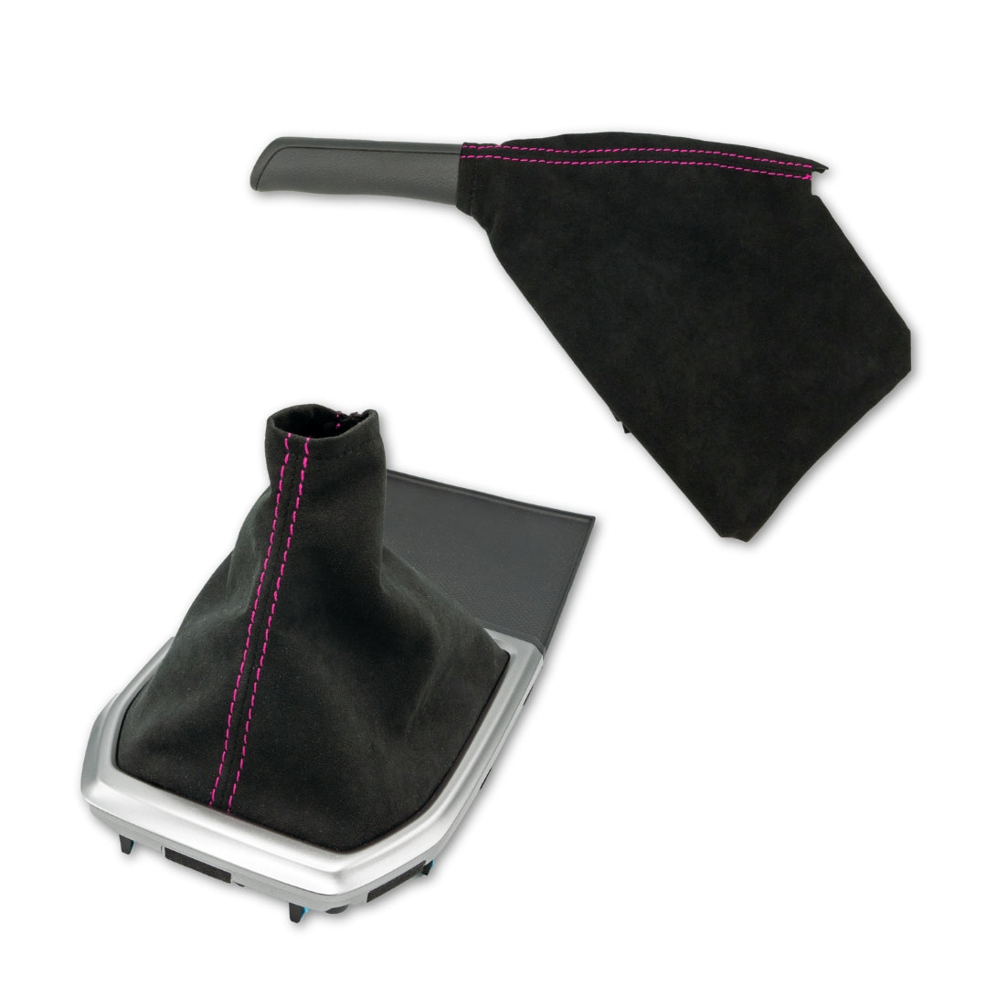 Billetworkz Alcantara Kit (Ultimate): Shift Knob, Shift Boot, E-Brake Boot Kit, and Door Pull Straps (2 Sets) - Subaru WRX 2022+