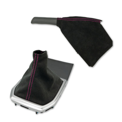 Billetworkz Alcantara Kit (Ultimate): Shift Knob, Shift Boot, E-Brake Boot Kit, and Door Pull Straps (2 Sets) - Subaru WRX 2022+