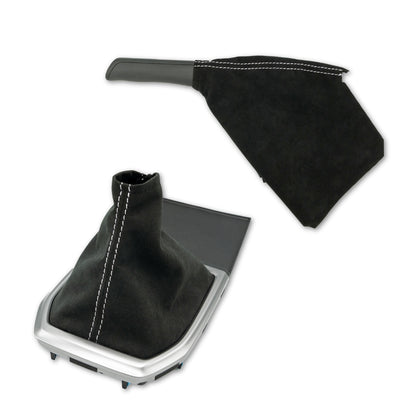 Billetworkz Alcantara Kit (Ultimate): Shift Knob, Shift Boot, E-Brake Boot Kit, and Door Pull Straps (2 Sets) - Subaru WRX 2022+