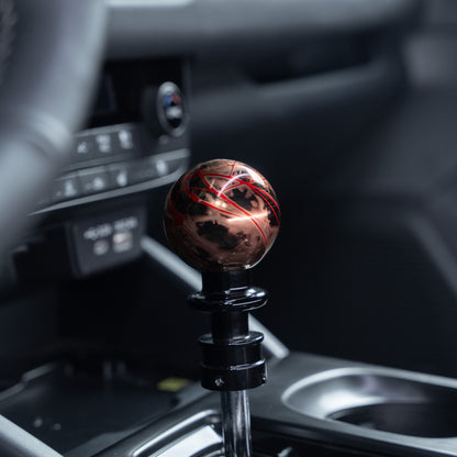 Billetworkz Automatic Shifter - Black Smoke w/ Red Splash - Fits Subaru CVT: WRX (2022+), Crosstrek (2024+), Forester (2025+), Impreza (2024+), Legacy/Outback (2015+)