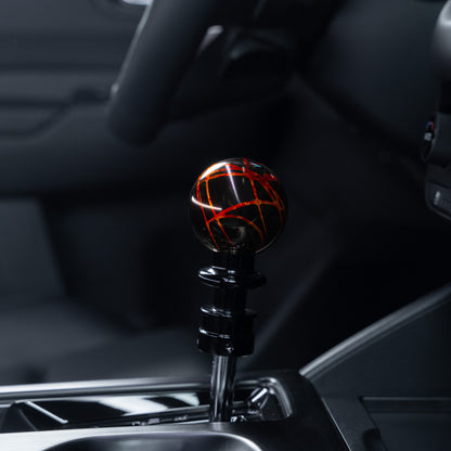 Billetworkz Automatic Shifter - Black w/ Fire Splash - Fits Subaru CVT: WRX (2022+), Crosstrek (2024+), Forester (2025+), Impreza (2024+), Legacy/Outback (2015+)