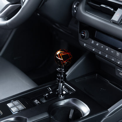 Billetworkz Automatic Shifter - Black w/ Fire Splash - Fits Subaru CVT: WRX (2022+), Crosstrek (2024+), Forester (2025+), Impreza (2024+), Legacy/Outback (2015+)