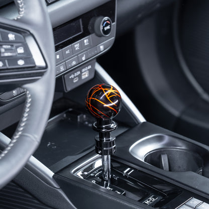 Billetworkz Automatic Shifter - Black w/ Fire Splash - Fits Subaru CVT: WRX (2022+), Crosstrek (2024+), Forester (2025+), Impreza (2024+), Legacy/Outback (2015+)
