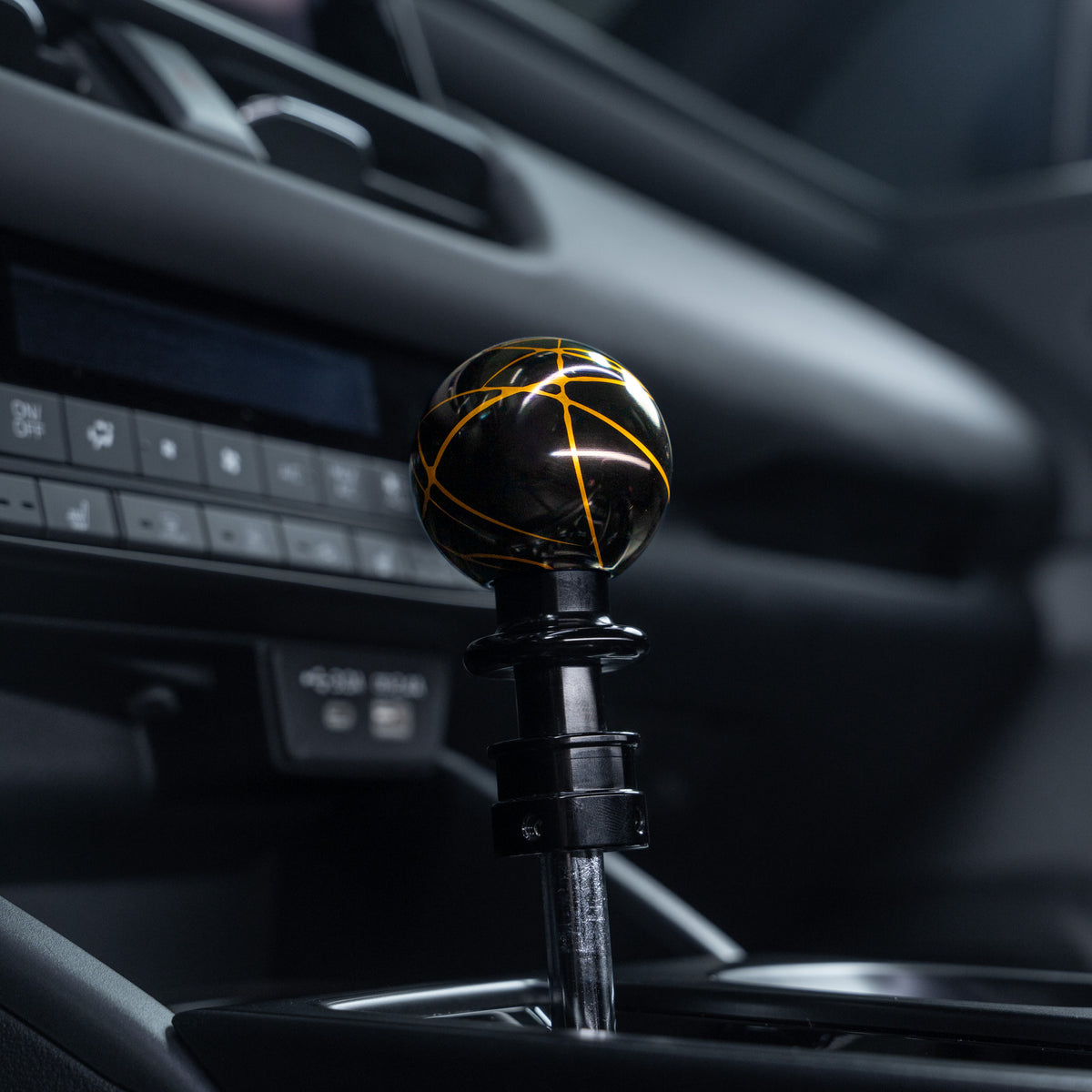 Billetworkz Automatic Shifter - Black w/ Gold Splash - WRX (2022+), Crosstrek (2024+), Forester (2025+), Impreza (2024+), Legacy/Outback (2015+)