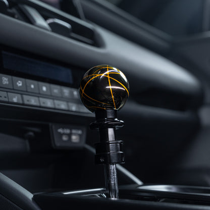 Billetworkz Automatic Shifter - Black w/ Gold Splash - WRX (2022+), Crosstrek (2024+), Forester (2025+), Impreza (2024+), Legacy/Outback (2015+)