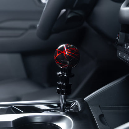 Billetworkz Automatic Shifter - Black w/ Red Splash - Fits Subaru CVT: WRX (2022+), Crosstrek (2024+), Forester (2025+), Impreza (2024+), Legacy/Outback (2015+)