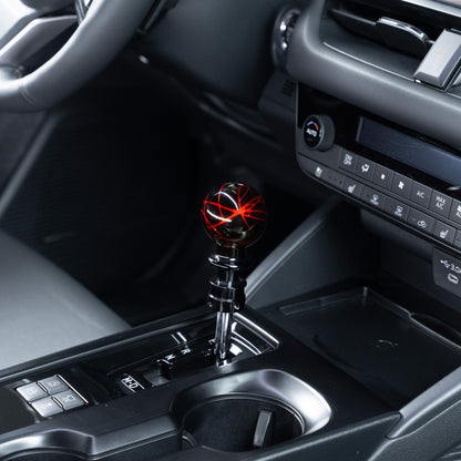 Billetworkz Automatic Shifter - Black w/ Red Splash - Fits Subaru CVT: WRX (2022+), Crosstrek (2024+), Forester (2025+), Impreza (2024+), Legacy/Outback (2015+)