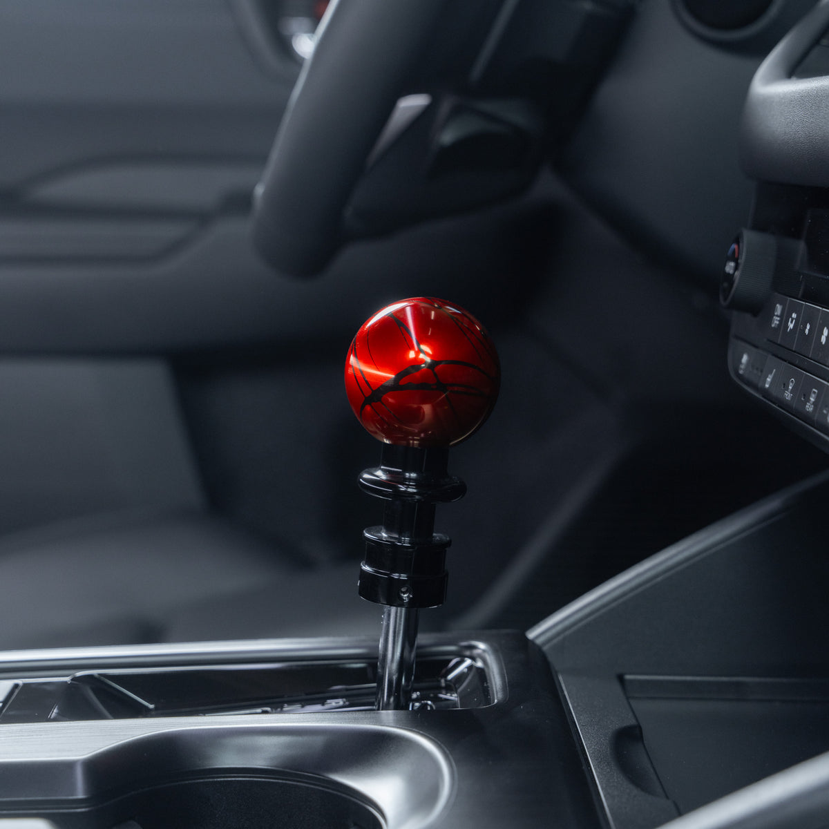 Billetworkz Automatic Shifter - Red w/ Black Splash - Fits Subaru CVT: WRX (2022+), Crosstrek (2024+), Forester (2025+), Impreza (2024+), Legacy/Outback (2015+)