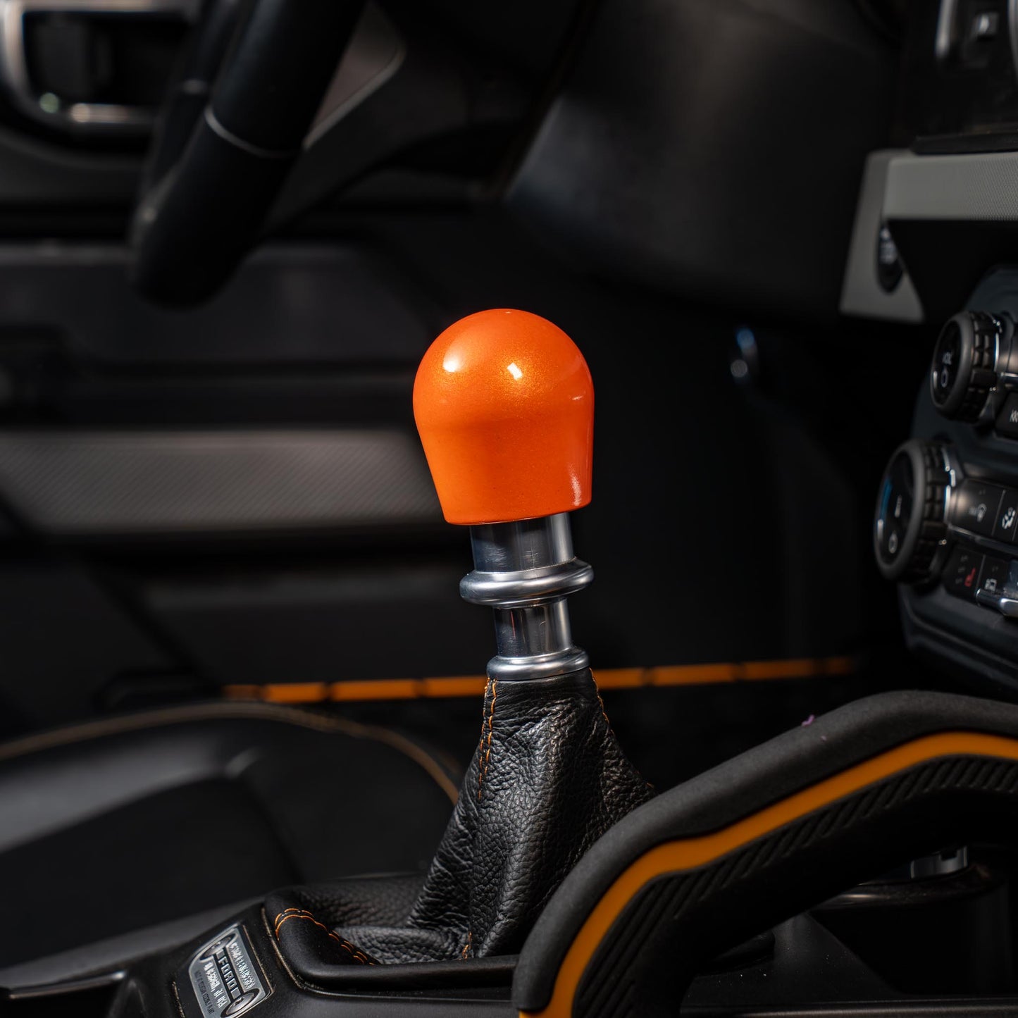 Billetworkz Weighted Shift Knob - Candy Orange - Fits Ford Bronco 6-Speed (2021+)